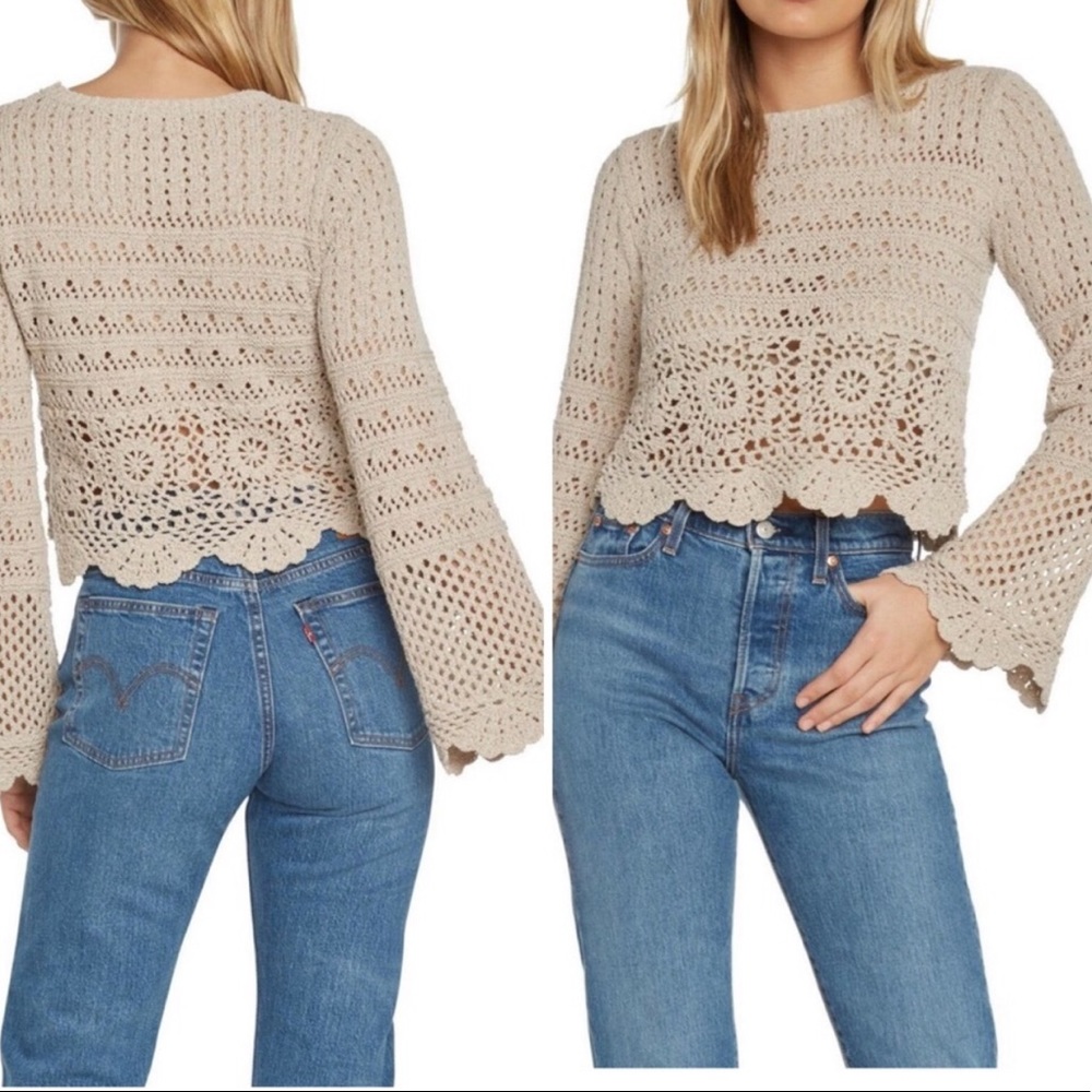 🎉HP🎉 Willow & Clay Crochet Pullover
